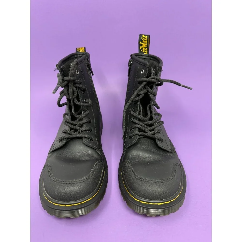 Dr. Martens Black Zavala Leather Boots Womens 5